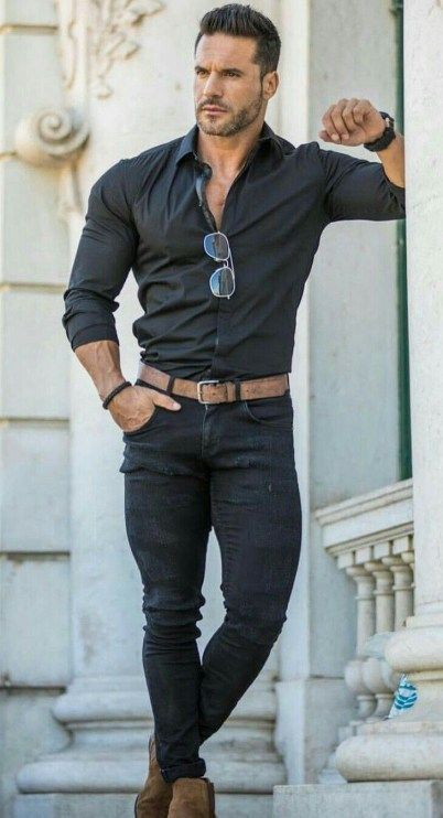 Full Black with Belt Outfit